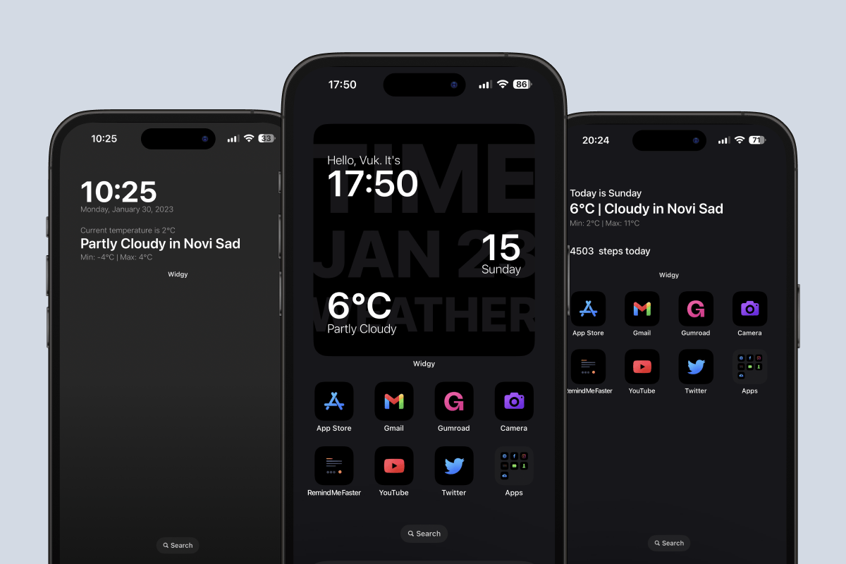 Nora - iOS widgets for Widgy. Beautiful and functional.
