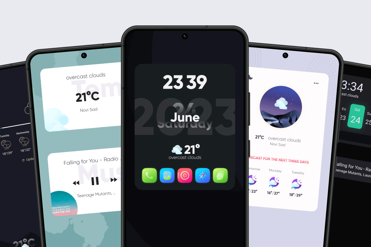 One4KWGT Reloaded - Android app with 96 beautiful widgets.